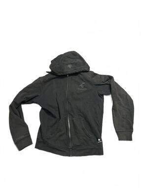 Canadiana Nice Fade Black Full-Zip Hoodie with Leaf Logo
